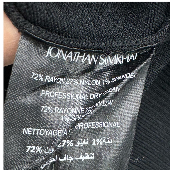 Jonathan Simkhai Womens Black Ryann Cutout Beaded Keyhole Sweater Top Size S NWT - Picture 10 of 12